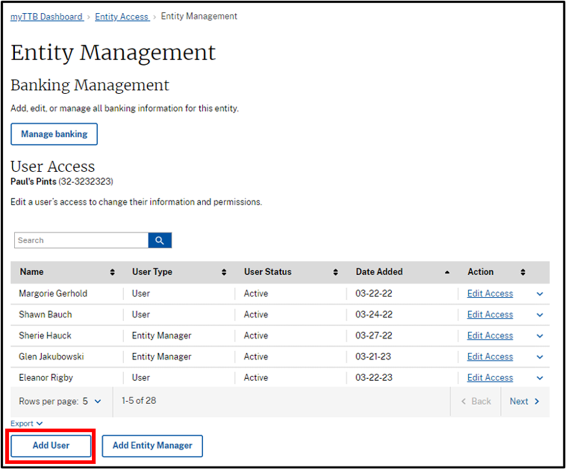 Entity Management