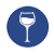 Blue icon with wine glass