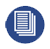 Blue icon with papers.